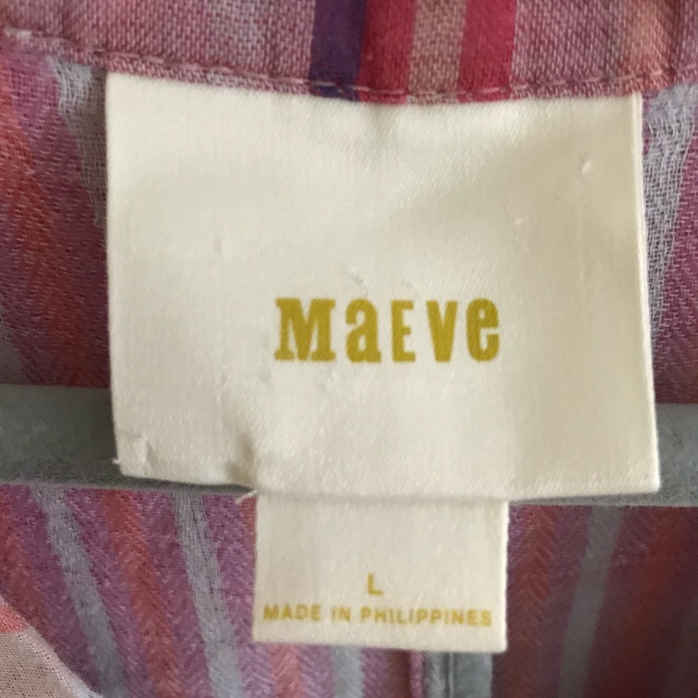 Maeve Lightweight Plaid Float Button Down Dress - image 4